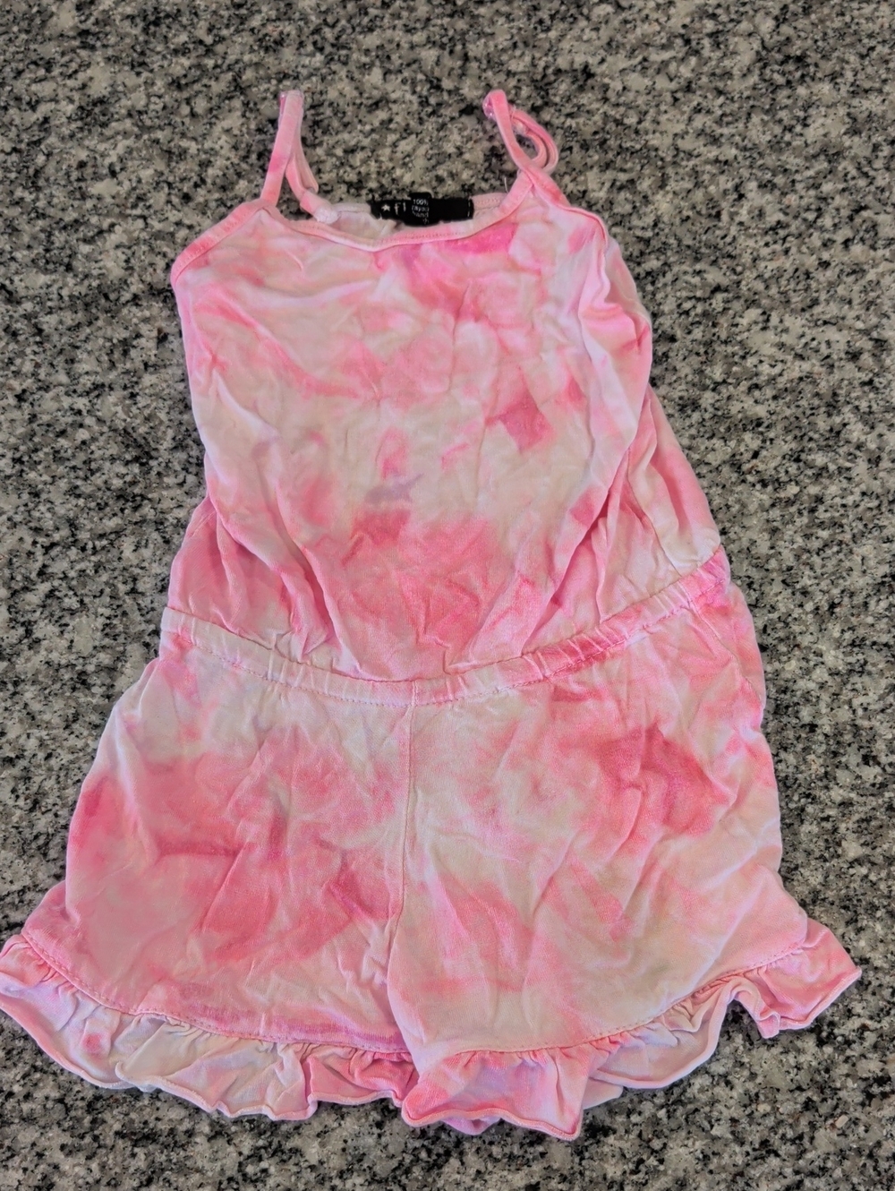Girls Pink Tie-Dye Romper - Brand